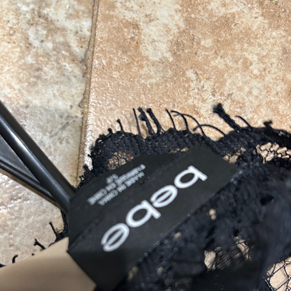 Bebe Black Lace Accent top